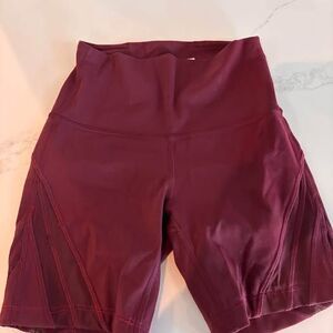 Lululemon biker shorts Maroon- size 2 5 in inseam